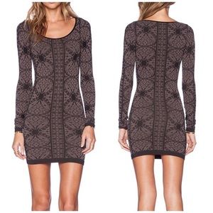 Bodycon Knit Jacquard Dress by Free People